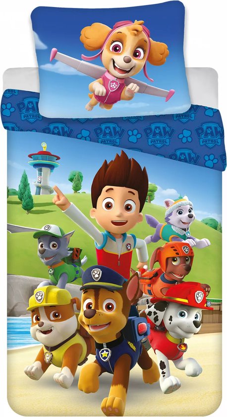 Paw Patrol dekbedovertrek team Patrol 140 x 200 cm - 70 x 90 cm - Polyester
