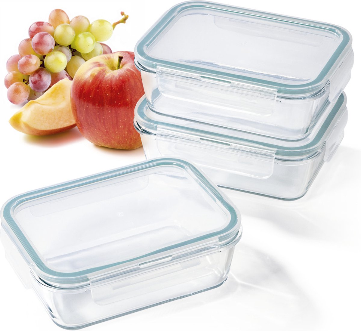 GOURMETmaxx glazen vershoudblikken click-it - 900 ml