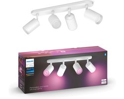 Philips Hue Fugato opbouwspot - wit en gekleurd licht - 4-spots - wit