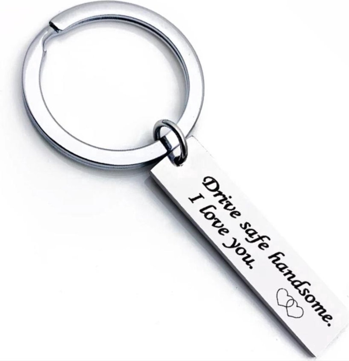 Scoby - Drive Safe Sleutelhanger - Perfect Cadeau voor Autorijden - Liefde - Verjaardag - Valentijn - Veiligheid - Zilverkleurig
