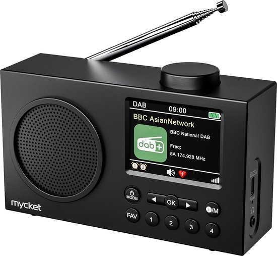 Draagbare DAB Radio - Plus Digitale Radio - FM Radio met 40 Vooraf ...