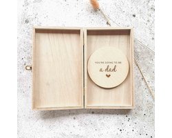 You're going to be a dad | pregnancy announcement box | aankondigingsdoosje met cirkel