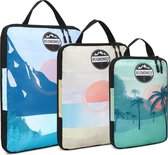 Reismonkey Compress-it Packing cubes - Kofferorganizer - set van 3 - waterafstotend