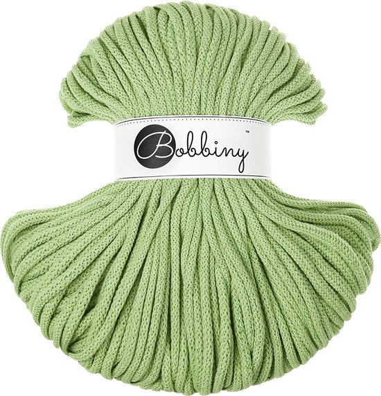 Cordon tressé Bobbiny Premium 5 mm - Unicolore matcha