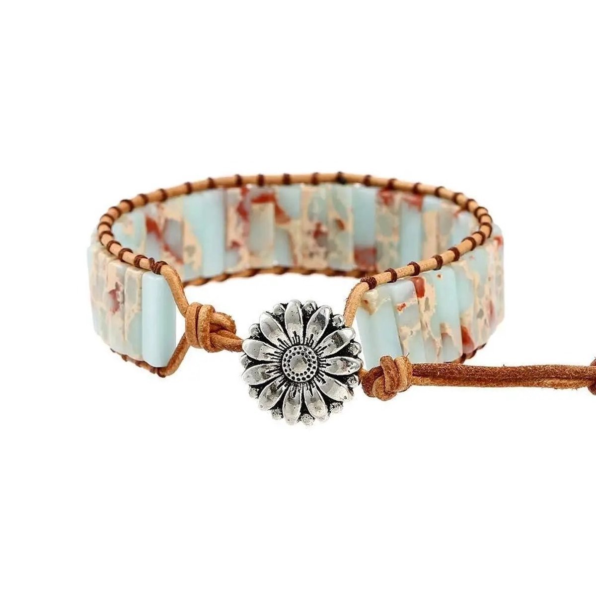 WiseGoods Luxe Bohemian Natuursteen Armband Dames - Armbanden Vrouwen - Bracelet Vrouw - Sieraden Cadeau - Armbandje - Armbandjes