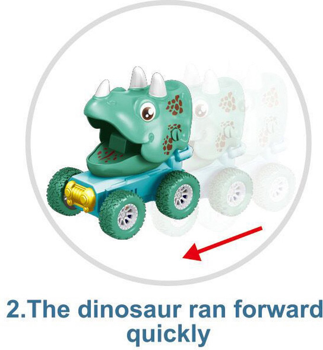 Dinosaurus speelgoed auto's - auto speelgoed - Dinosaurus speelgoed - 3 stuks - ONELIV — afbeelding 13