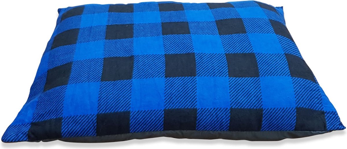 Skandika Dundee Sleepyhead hoofdkussen - Outdoor campingkussen, zachte flanellen kussensloop, met vulling, 45x40 cm groot, reiskussen | Reizen, trekking, wandelen, slaapzak, blauw