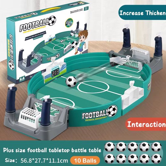 Foto: Voetbal tafel spel voor familie feest voetbal bordspel actiespel desktop interactieve voetbal speelgoed kids boys sport outdoor draagbare game cadeau xl arcade spel 2 tot 4 spelers