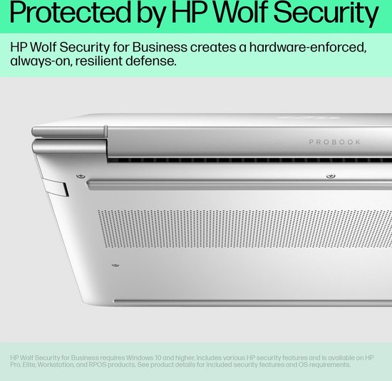 HP ProBook 460 G11 Intel Core Ultra 7 155U Laptop 40,6 cm (16") WUXGA 16 GB DDR5-SDRAM 512 GB SSD Wi-Fi 6E (802.11ax) Windows 11 Pro Zilver