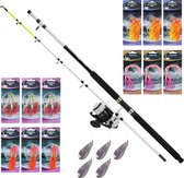 FISH-XPRO Noordzee Bootvisset compleet - Boothengel met Zeemolen - Onderlijnen - Wraklood - 19 delig
