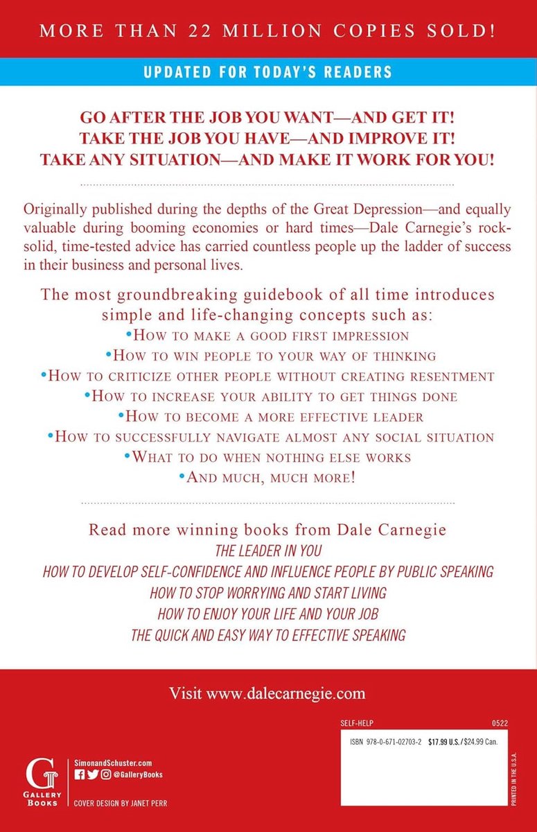 Dale Carnegie Books - How to Win Friends and Influence People - back cover