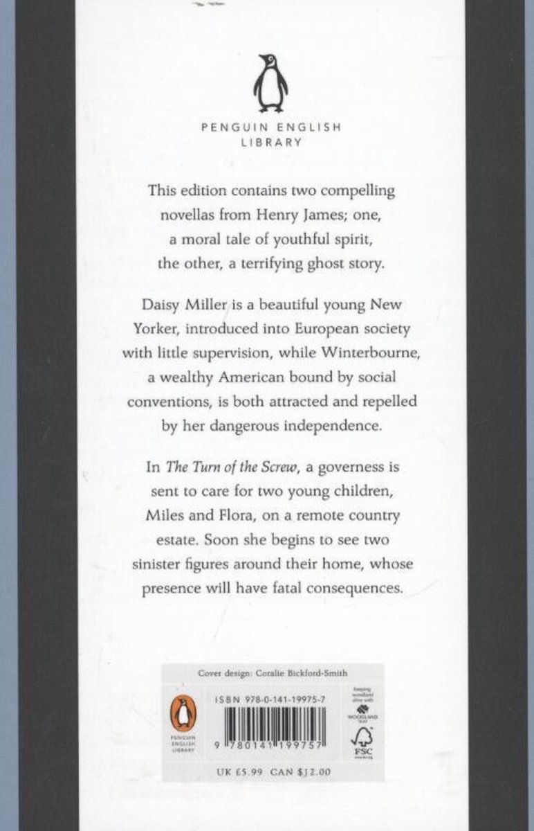 Daisy Miller & The Turn Of The Screw - back cover