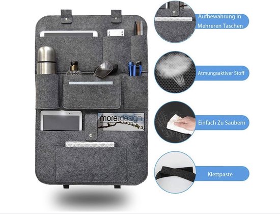 2 stuks autostoel organizer auto vilt organizer sticker auto achterbank tas opbergtas auto-organizer auto voor gadget camping accessoires van Merkloos — afbeelding 5
