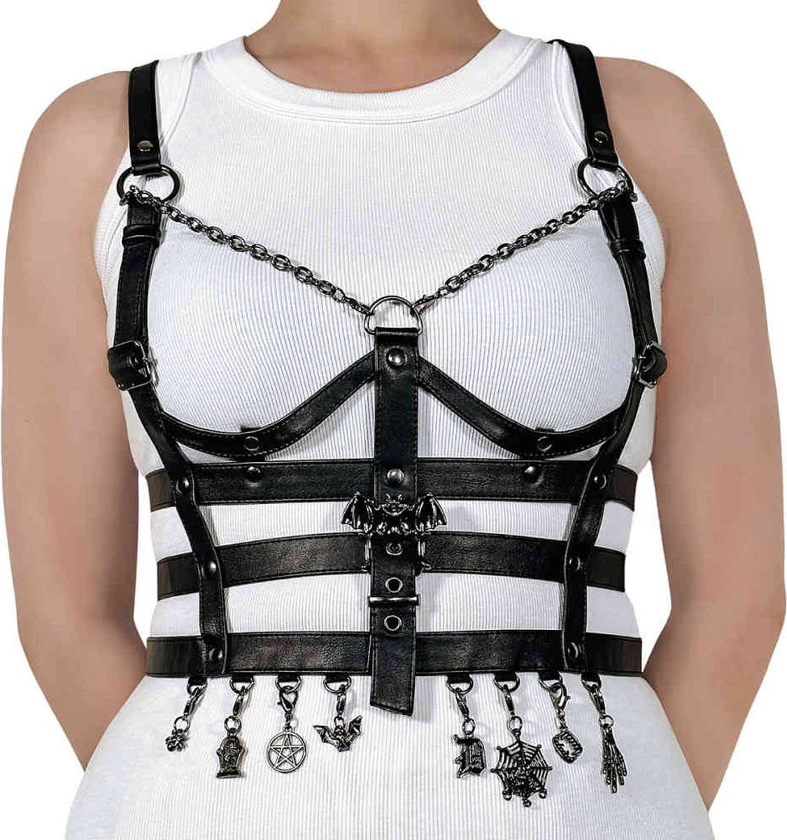 DemoniaCult - DA118 Harnas - L/XL - Zwart