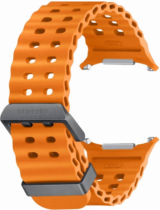 Foto: Samsung galaxy watch ultra smartwatchbandje marine smartwatchbandje oranje