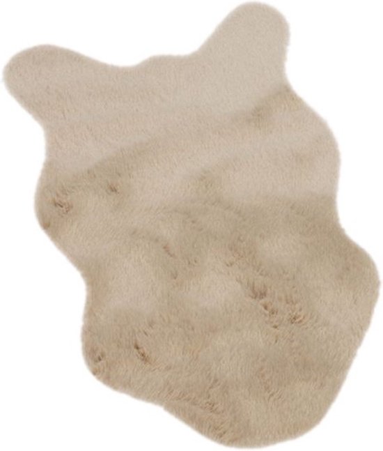 OZ Home Tapis Moelleux - 60x90cm - Beige - Tapis Antidérapant et Extra Doux pour Salon et Chambre - Qualité Premium