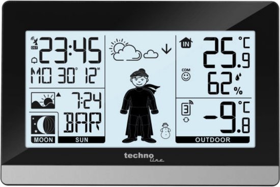 Station météo - Horloge Radio - Date - Technoline WS 9612