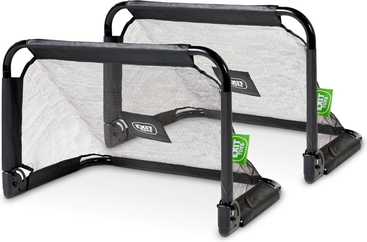 EXIT Pico stalen voetbaldoel 90x60cm (set van 2) - zwart
