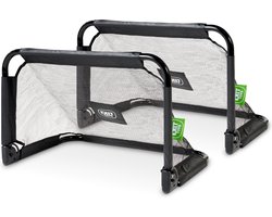 EXIT Pico Stalen Voetbaldoel 90x60cm - Set van 2 - Voetbal Goal - Voor Kinderen - Tuin - Zwart