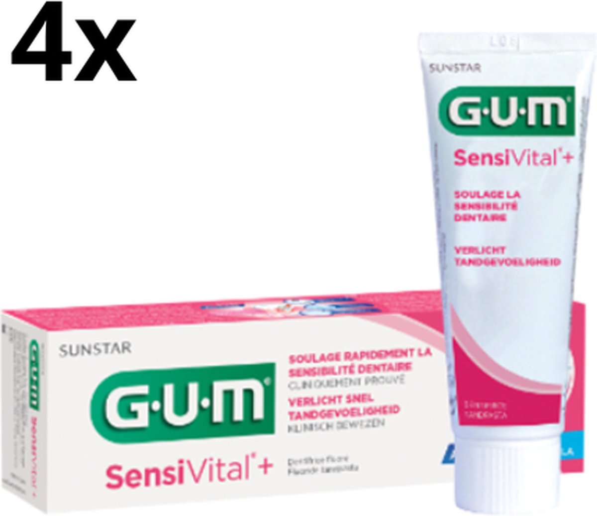 Goedkoopste GUM Sensivital Tandpasta - 4 x 75 ml - Voordeelverpakking