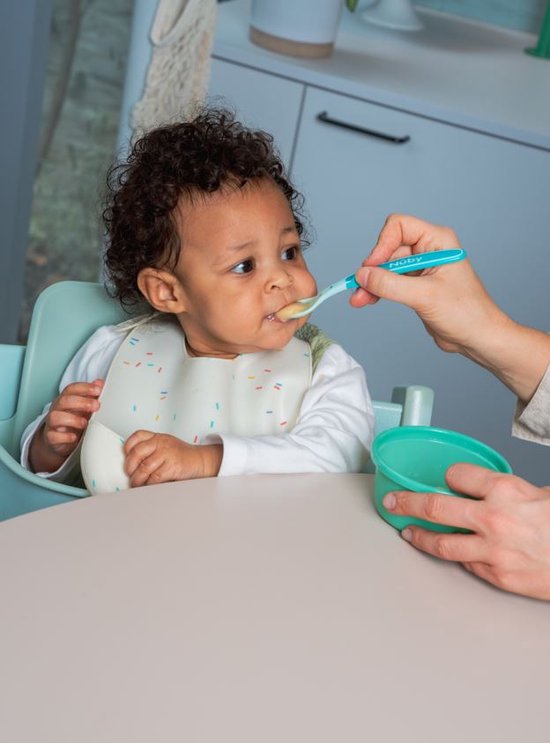 Nûby - Zachte en warmtegevoelige lepeltjes voor baby - Blauw - 3 stuks - 3+ maanden van Nûby — afbeelding 5