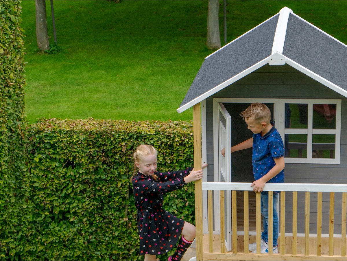 EXIT Loft 300 houten speelhuis - grijs