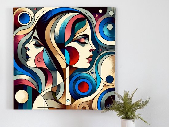 Abstract Portret Van Een Afrikaanse Vrouw In Minimalistische Stijl. Print Van Zwarte Vrouwen Afdrukken Kunstposter Modelmeisje Van Turban De Turkse Image183763087