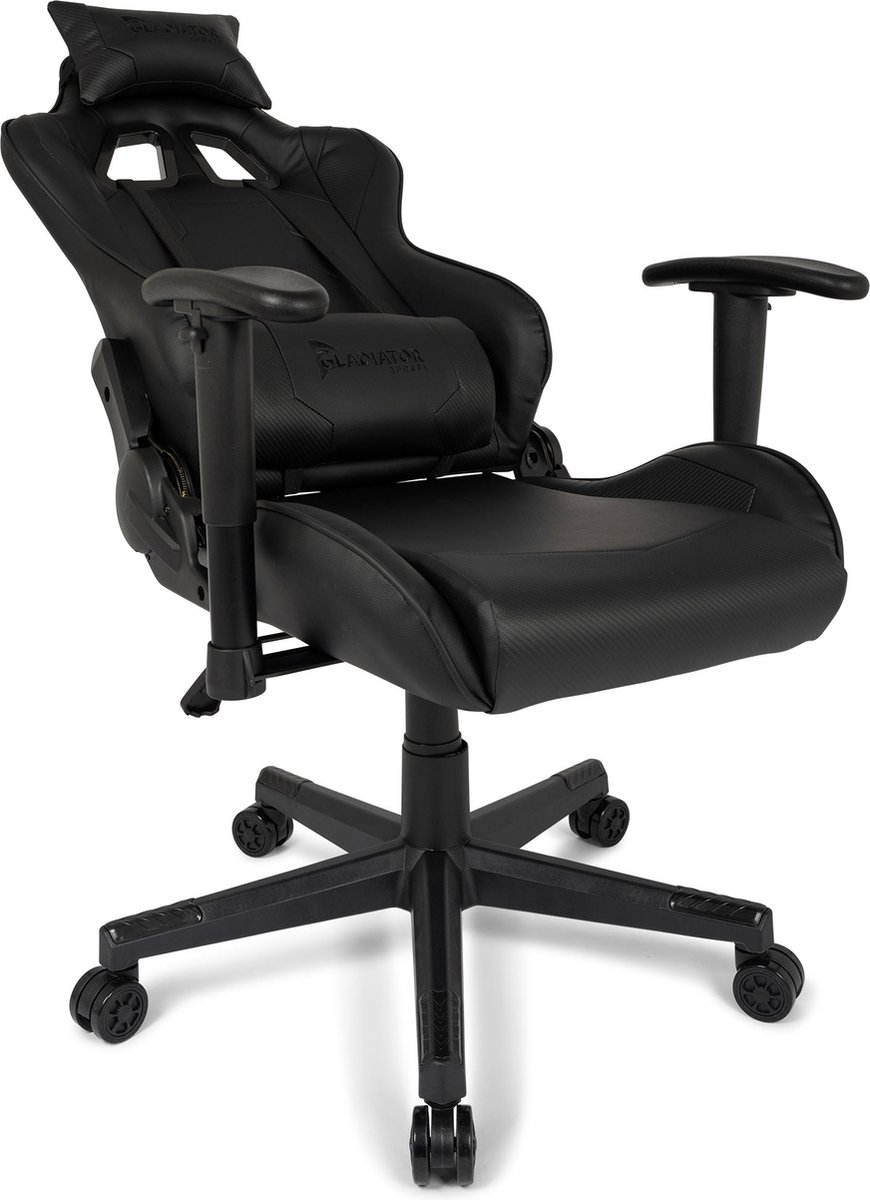 Gladiator Gamestoel Verstelbare Arm- en Rugleuning Zwart - afbeelding 3