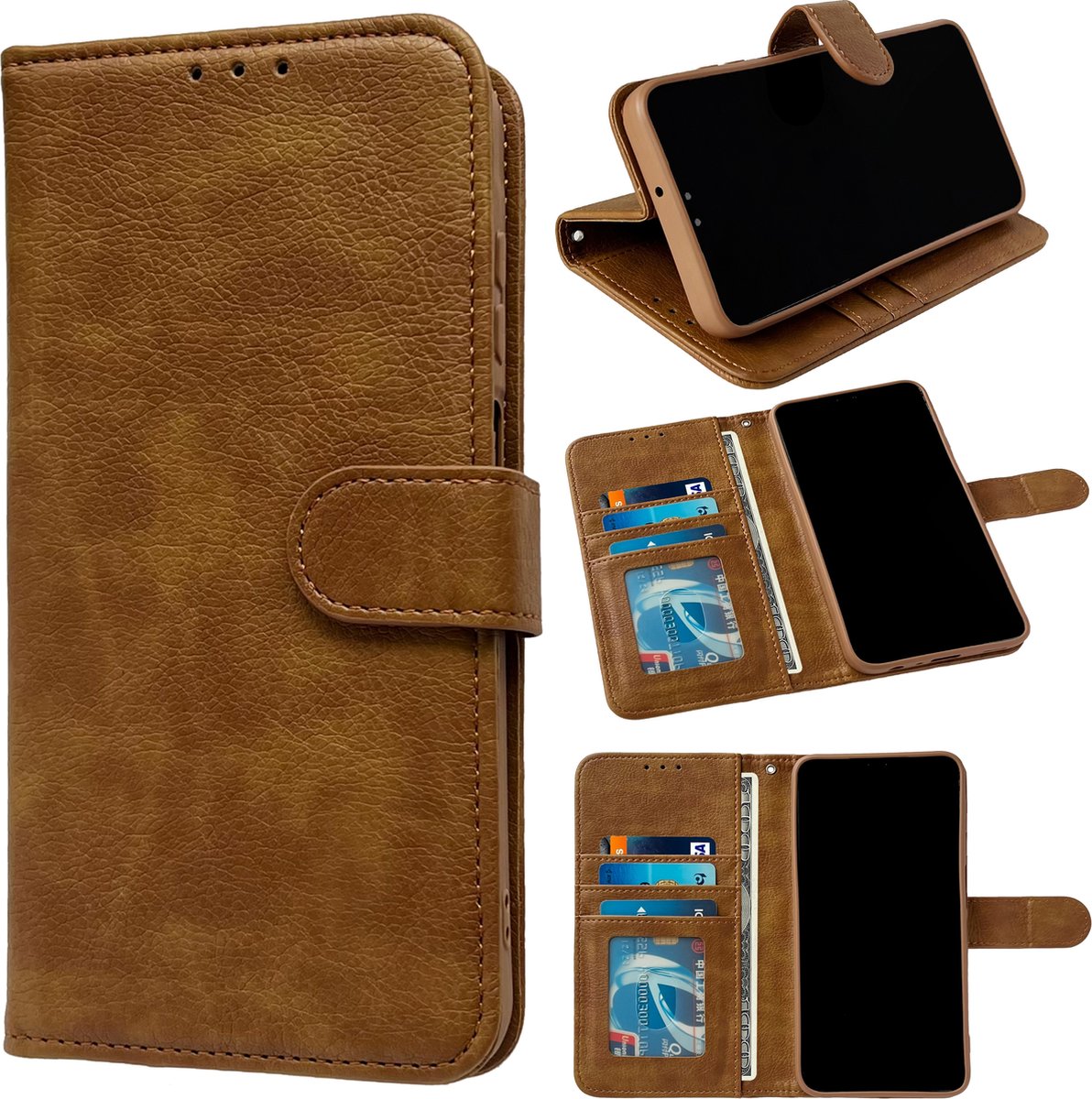 Casemania Hoesje Geschikt voor Apple iPhone 16 Pro Max - Bruin - Portemonnee Book Case