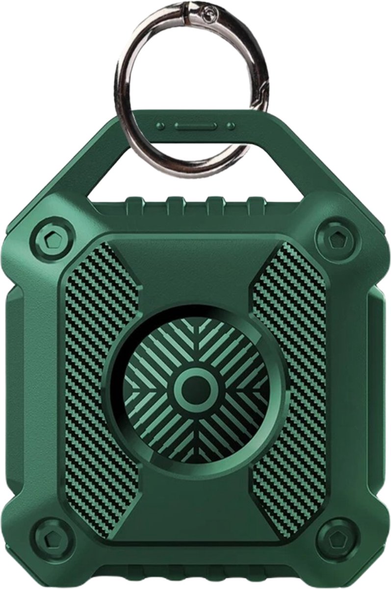 FURTASTIC® Waterdichte Sleutelhanger - Geschikt voor AirTag - Vierkant - Groen - Tracker accessoires - Apple AirTag niet inbegrepen
