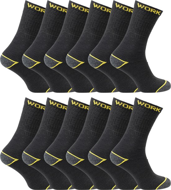 Chaussettes de Work | chaussettes pour hommes | Noir | 10 paires | 43-46