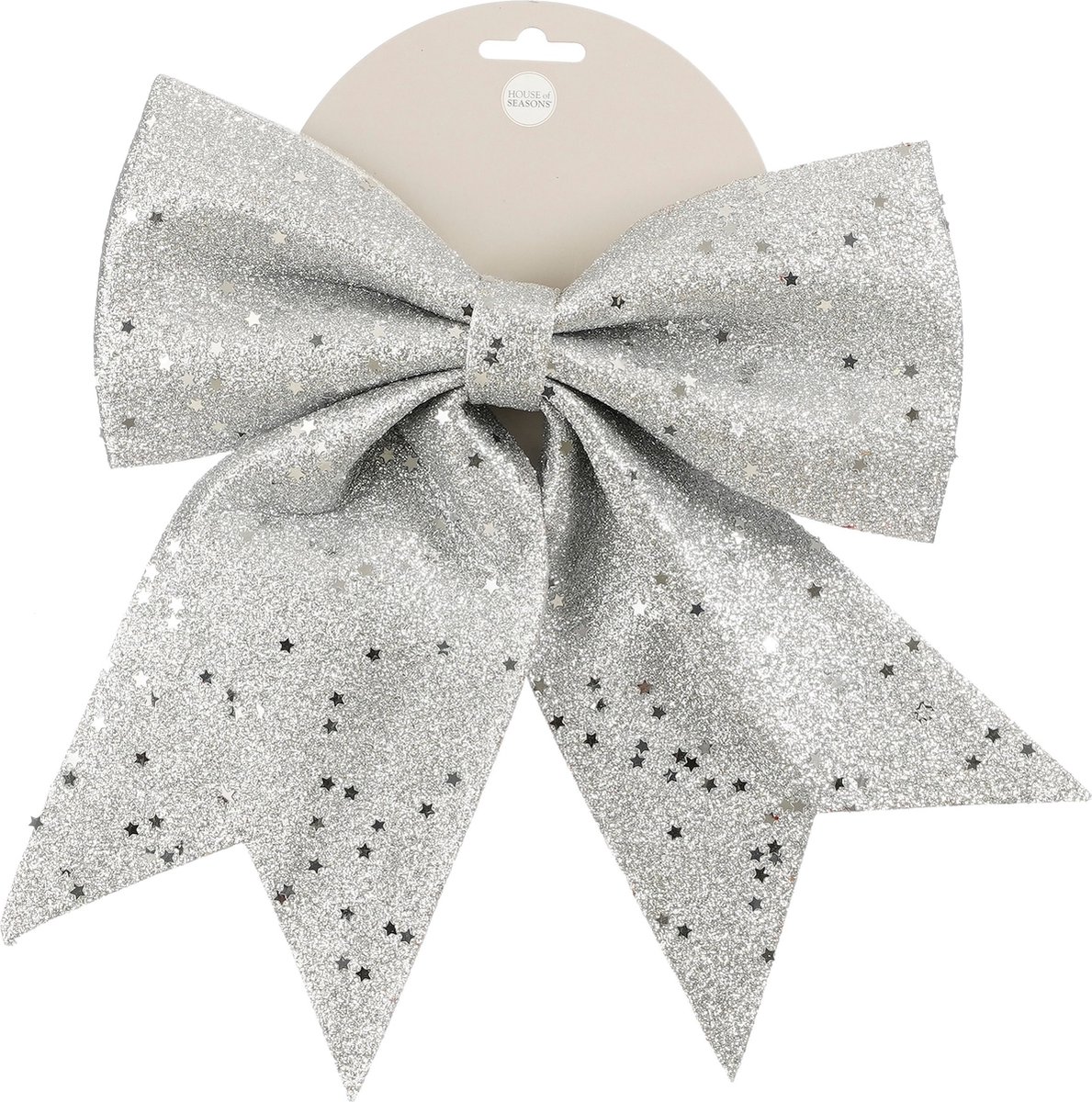 kerst-kerstversiering-kerstStrik zilver - l24xh28cm