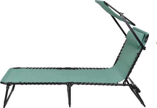 SET X 2 SUN LOUNGE WITH PARASOL AND CUSHION - GROENE — afbeelding 2