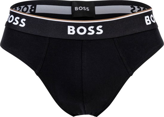 Zwarte BOSS slip met brede tailleband met logo