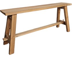 Kruk Teak 100cm Naturel | Handgemaakt Bankje uit Gerecycled Hout Indonesië
