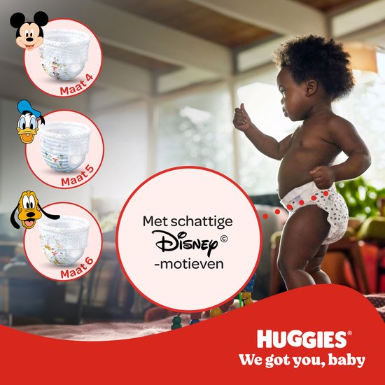 Huggies Extra Care Bébé, 66 couches, avec motifs Disney Taille 5 (12-17
