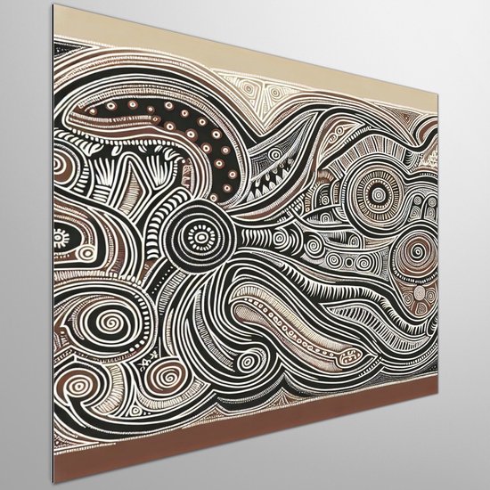 Line art aboriginal schilderij | The Spirit of the Land: A Contemporary ...