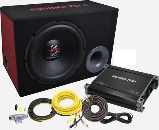 Ground Zero GZ BASS KIT 12.300X - Autosubwoofer - 12" Basreflex Subwoofer-behuizing met Versterker