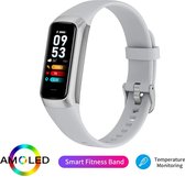 Bol.com 2024 AMOLED Smartwatch voor Mannen en Vrouwen - Hartslagmeter Bloeddrukmeting Waterdicht Sport Fitness Tracker | Slimme ... aanbieding