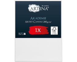 Artina Akademie – Schilderdoeken Canvas 40x50 cm – Spieraam van FSC® Hout – Wit Canvas 100% Katoen – 280 g/m139