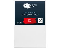 Artina Akademie – Schilderdoeken Canvas 40x60 cm – Spieraam van FSC® Hout – Wit Canvas 100% Katoen – 280 g/m140