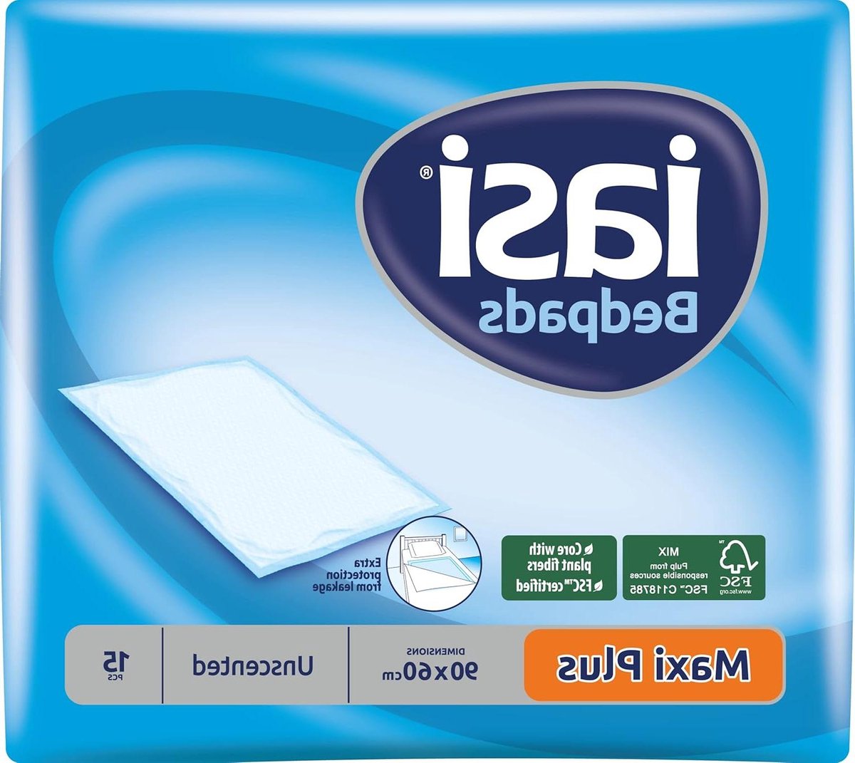 60 x 90 cm Absorptie Maxi Plus Bedonderlegger met Odour Control-technologie - 15 stuks incontinentie onderlegger