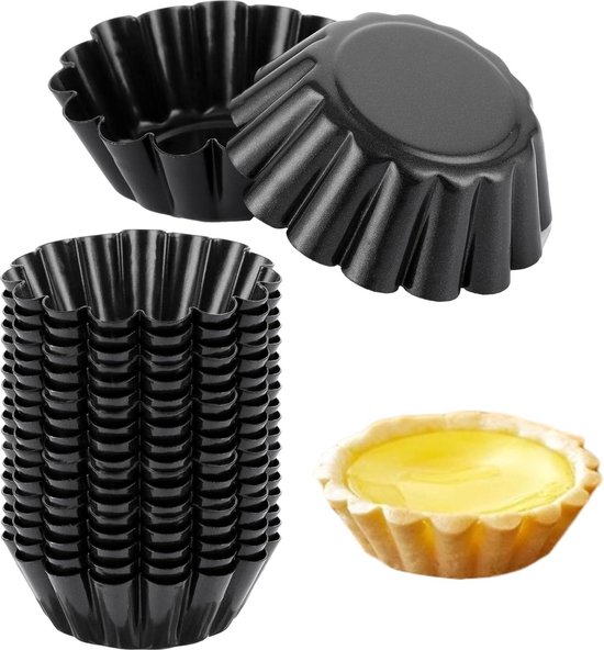 Dr. Oetker Taarteletten 10 cm, set van 6, kleine bakvormen voor zoete keuken, uitstekende warmtegeleiding, tweekleurige look, (kleur: grijs/rood), hoeveelheid: 1 x 6-delige set