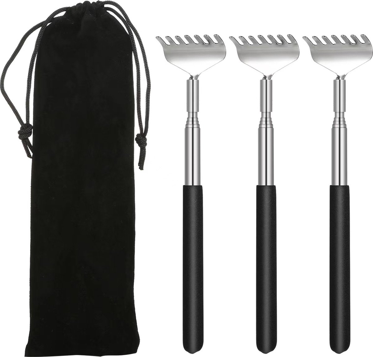 Goedkoopste Uitschuifbare ruggenkrabber - Rugkrabber RVS - 20-68 cm - Massage Rugkrabber - Ruggenkrabber - Dode huid verwijderen - Anti jeuk - Voor Thuis, Reizen en Kantoor