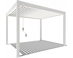 Orion Comfort terrasoverkapping - 300x360cm - Wit - Aluminium / Metaal / Vrijstaande / Luxe overkapping - Tuinprieel / Carport / Veranda / Pergola