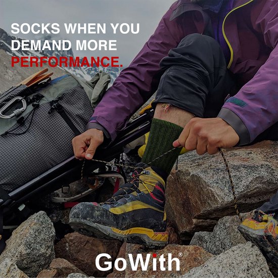 GoWith - chaussettes en laine - chaussettes en alpaga - 2 paires - chaussettes en laine pour diabète - éponge complète - chaussettes maison - chaussettes chaudes - chaussettes d'hiver - chaussettes thermiques - chaussettes cadeaux - taille 35-38