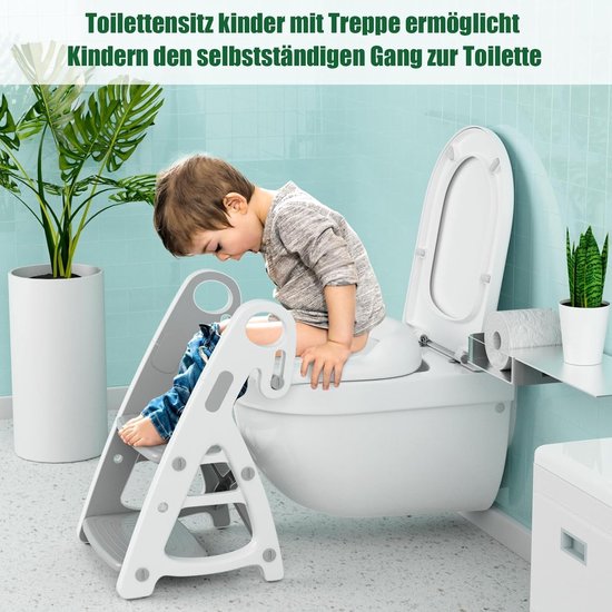 Zerodis Échelle de toilette pliante Siège D'apprentissage de la propreté avec Escabeau, échelle Zerodis Échelle de toilette pliante Siège D'apprentissage de la propreté avec Escabeau, échelle