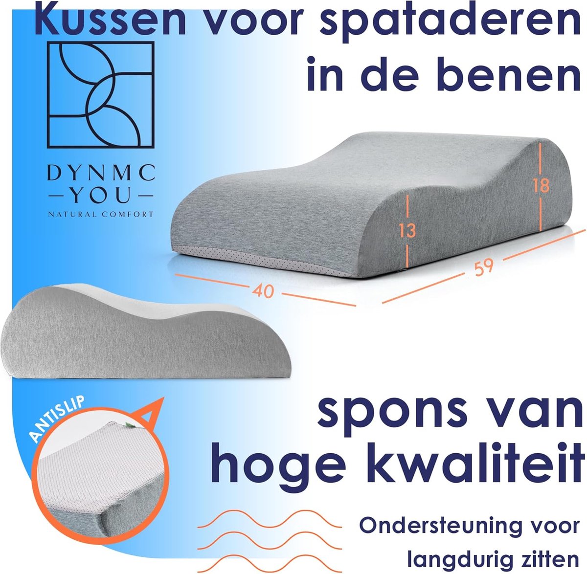 Voethoogte Kussens Enkelhak Lift Wedge Voetsteun Kussen Medisch Enkelkussen voor Bed Pijnlijke Voet Druk Ulcer Slaapvoeten Beensteun Verhoogde Ondersteuning Schuim Chirurgie Herstel (1 ST