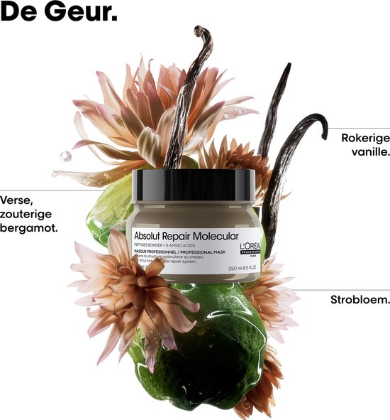 L'Oréal Professionnel Absolut Repair Molecular Masque à rincer - Réparateur et fortifiant - Pour cheveux très abîmés - 250ml