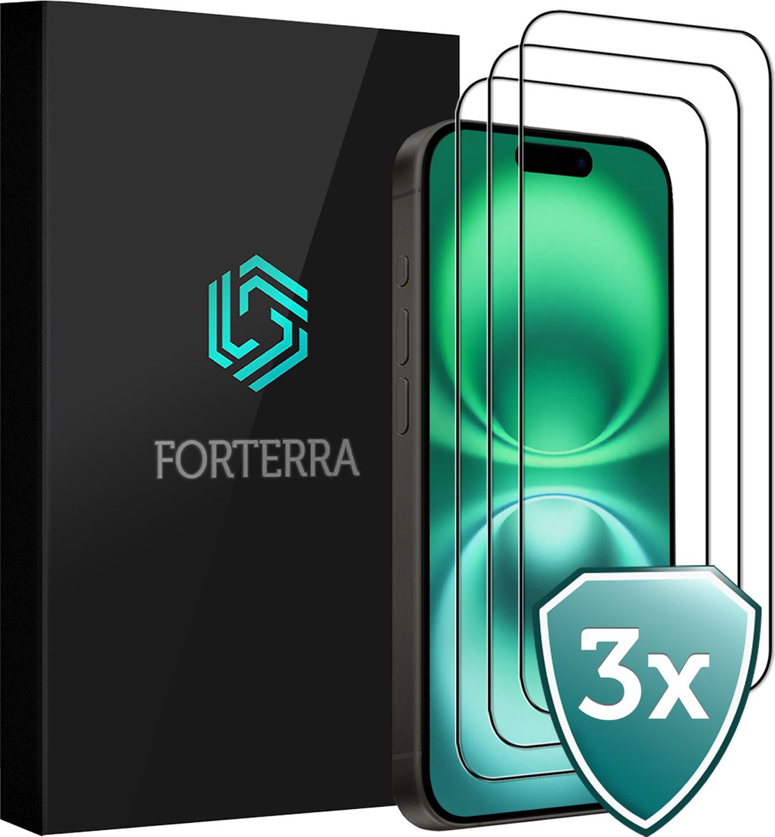 Screenprotector 3 Stuks - Geschikt voor Apple iPhone 16 Plus - Full Cover - Beschermglas - Gehard Glas - Tempered Glass - Screen Protector